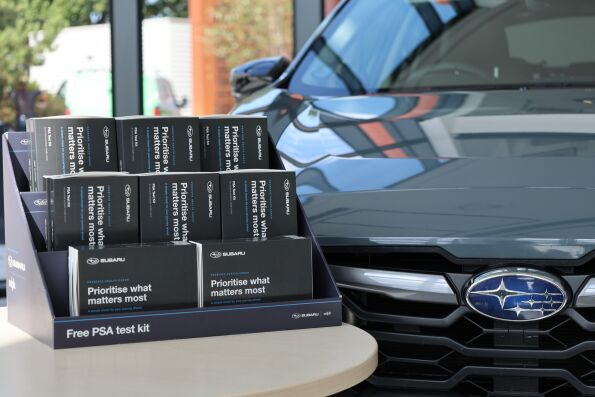 Pick up a complimentary PSA prostate cancer screening test at Subaru UK dealers