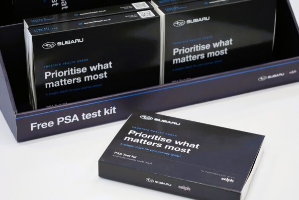 Pick up a complimentary PSA prostate cancer screening test at Subaru UK dealers