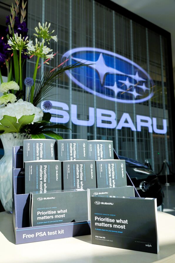 Pick up a complimentary PSA prostate cancer screening test at Subaru UK dealers